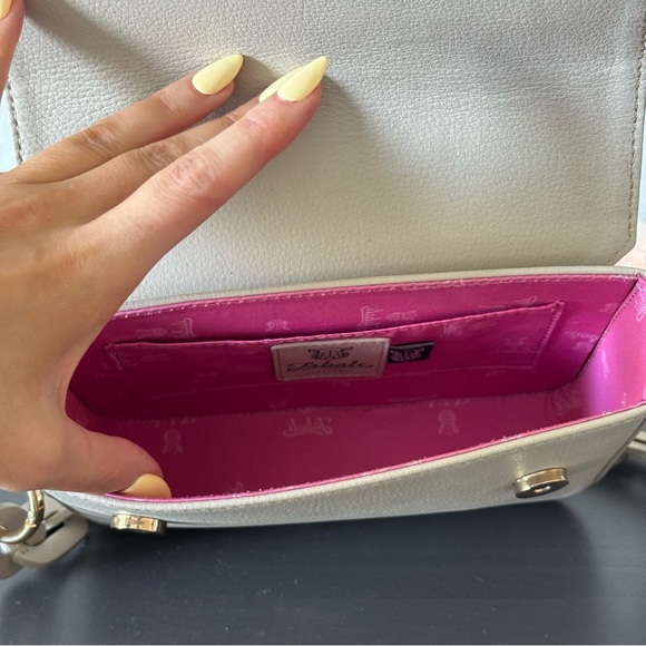 Jabali Baúl Chain Leather Flap Handbag Taupe - Picture 6 of 7